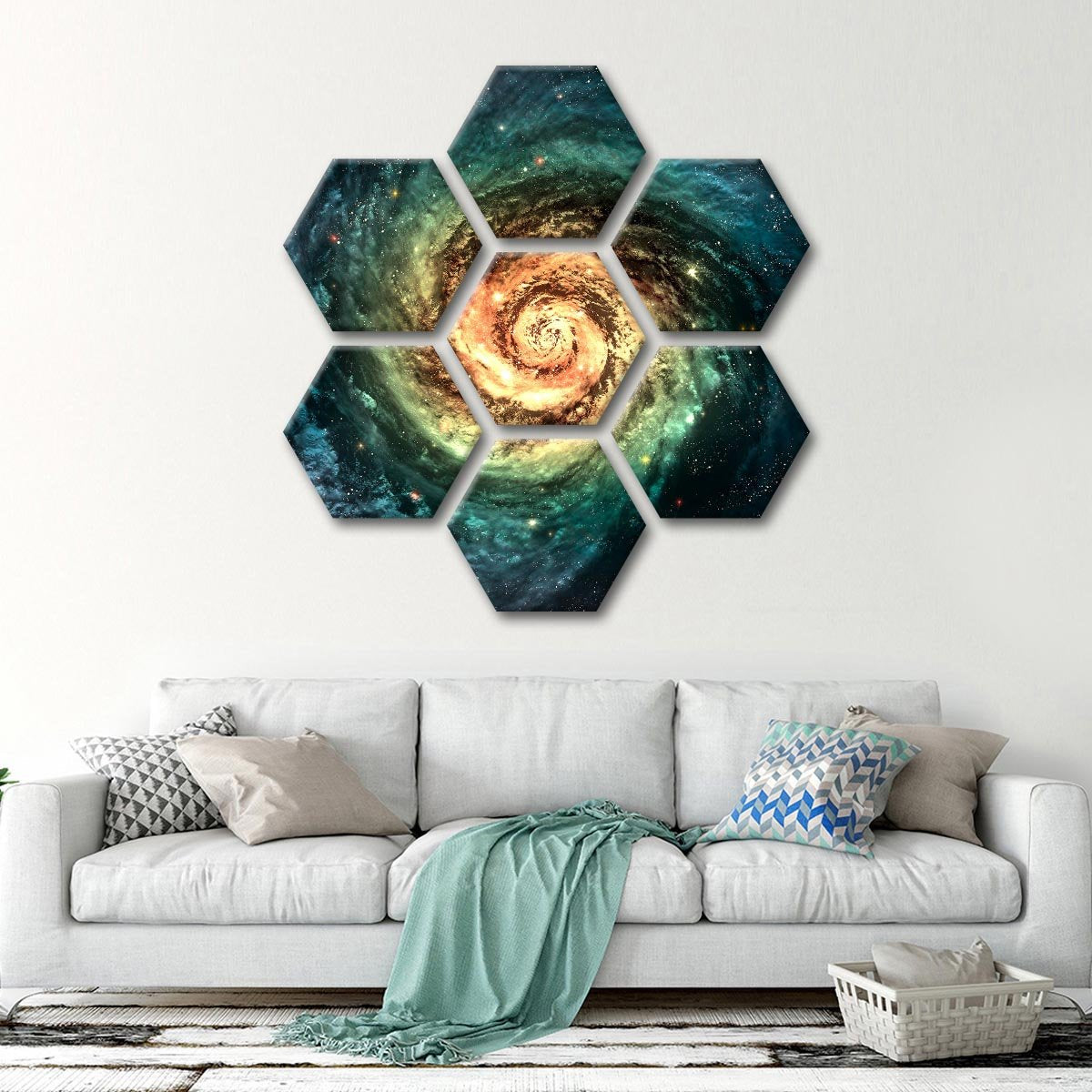Spiral Galaxy Multi Panel Canvas Wall Art
