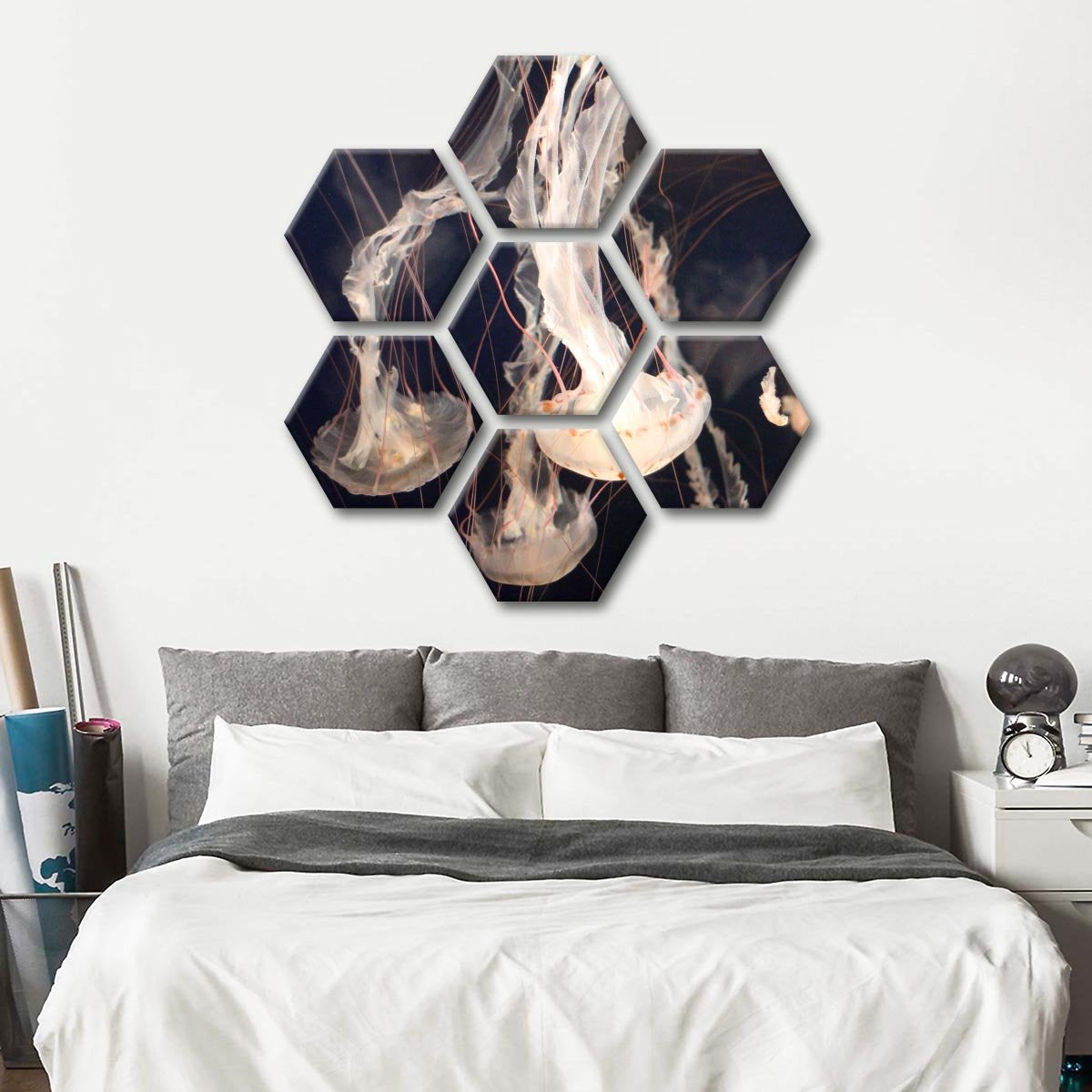 Light Of Jellyfish Multi Panel Canvas Wall Art