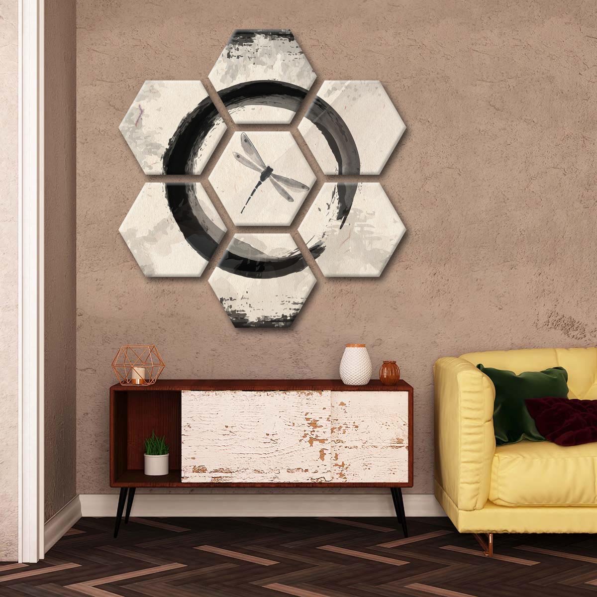 Enso Dragonfly Multi Panel Canvas Wall Art