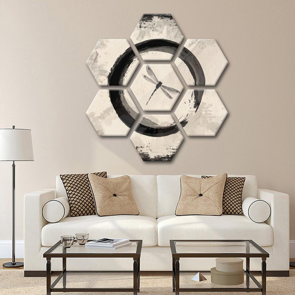 Enso Dragonfly Multi Panel Canvas Wall Art