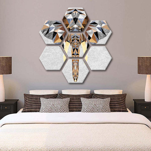Geo Elephant Multi Panel Canvas Wall Art