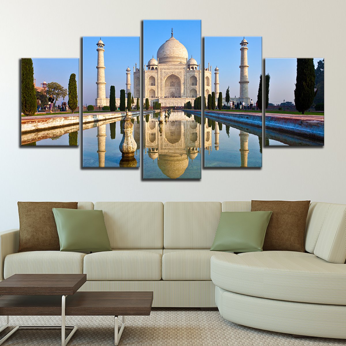 Taj Mahal Multi Panel Canvas Wall Art