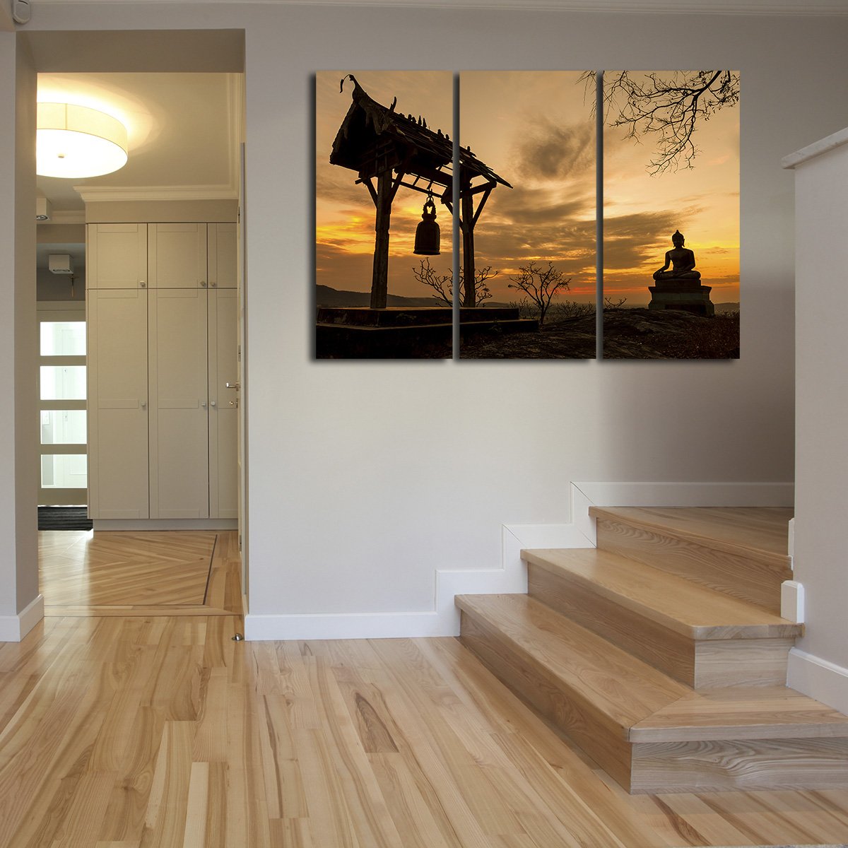Temple in Saraburi Multi Panel Canvas Wall Art