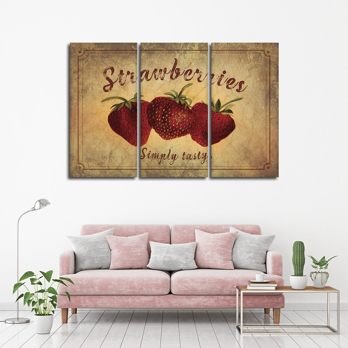 Tasty Strawberries Multi Panel Canvas Wall Art