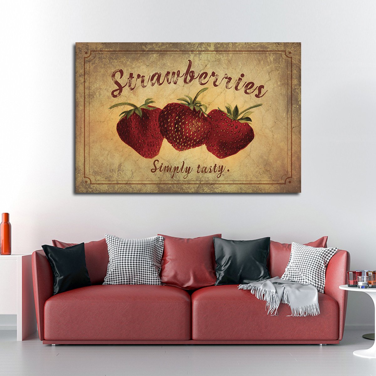 Tasty Strawberries Multi Panel Canvas Wall Art