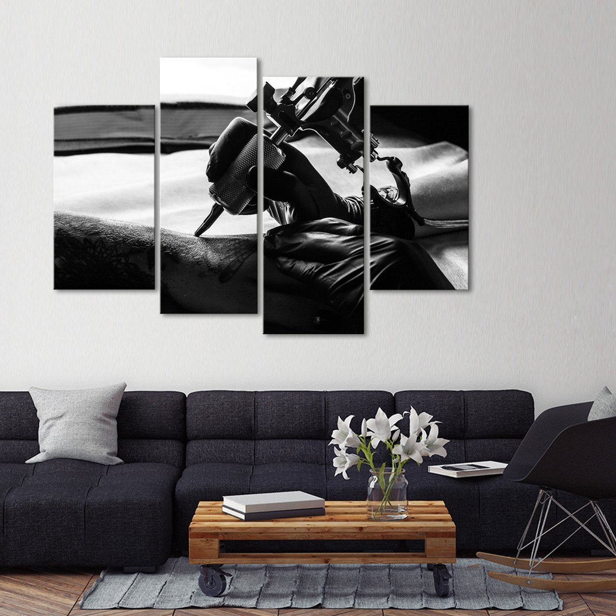 Tattooist Multi Panel Canvas Wall Art