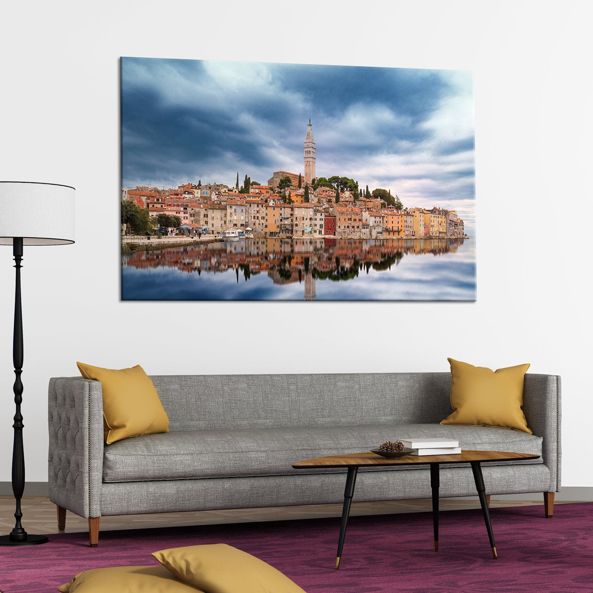 Ancient City Reflection Multi Panel Canvas Wall Art