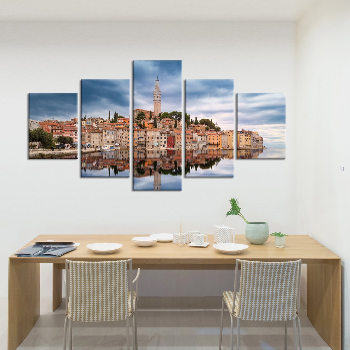 Ancient City Reflection Multi Panel Canvas Wall Art