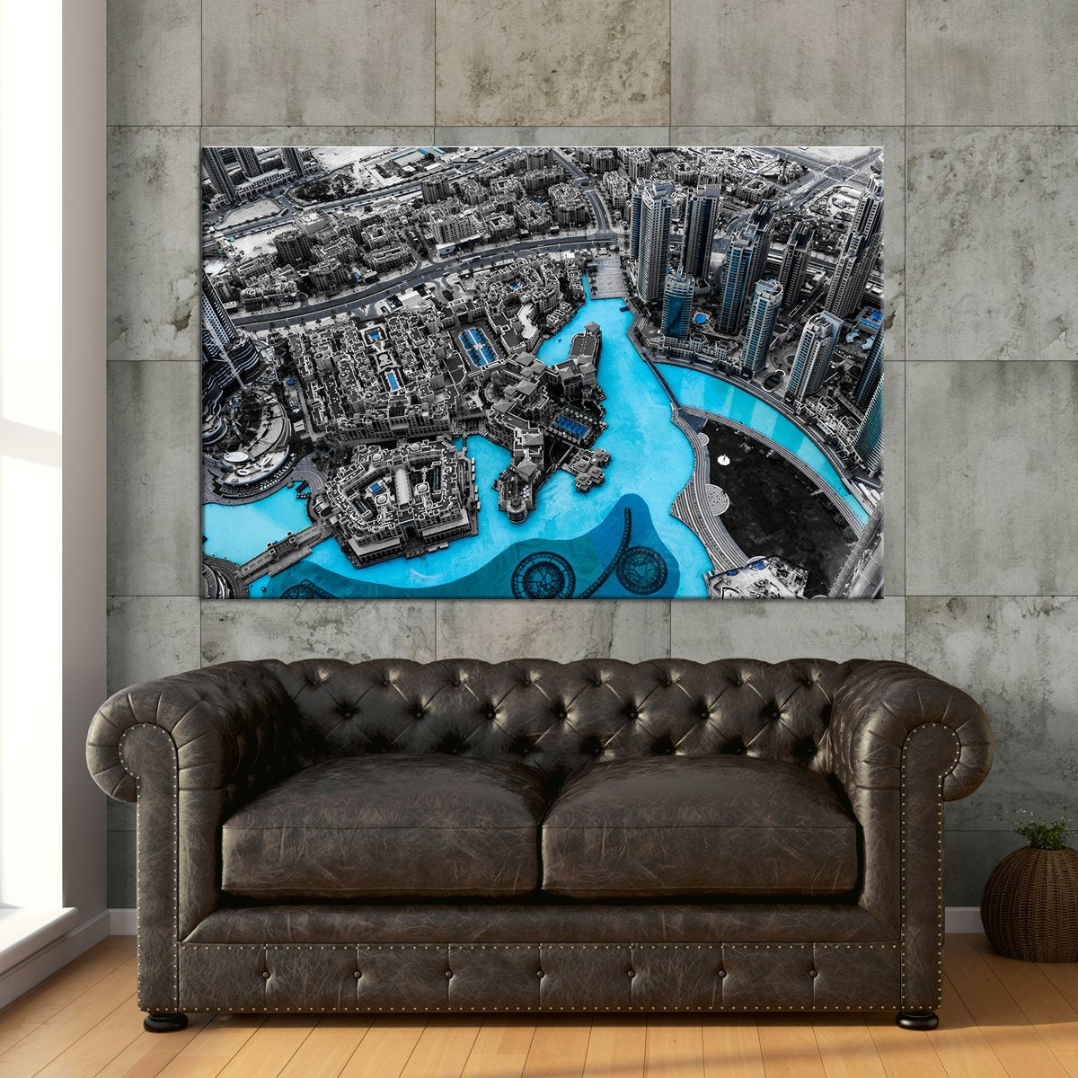 Aerial City Multi Panel Canvas Wall Art