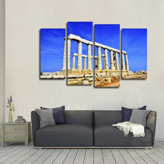 Temple Of Poseidon Multi Panel Canvas Wall Art
