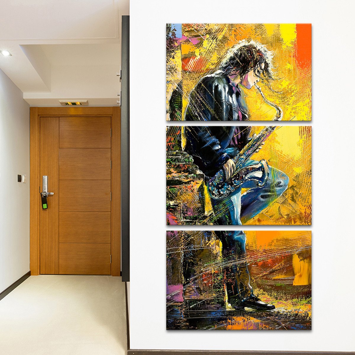Tenor Saxophone Multi Panel Canvas Wall Art