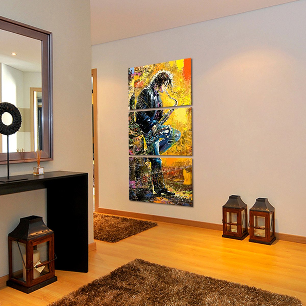 Tenor Saxophone Multi Panel Canvas Wall Art