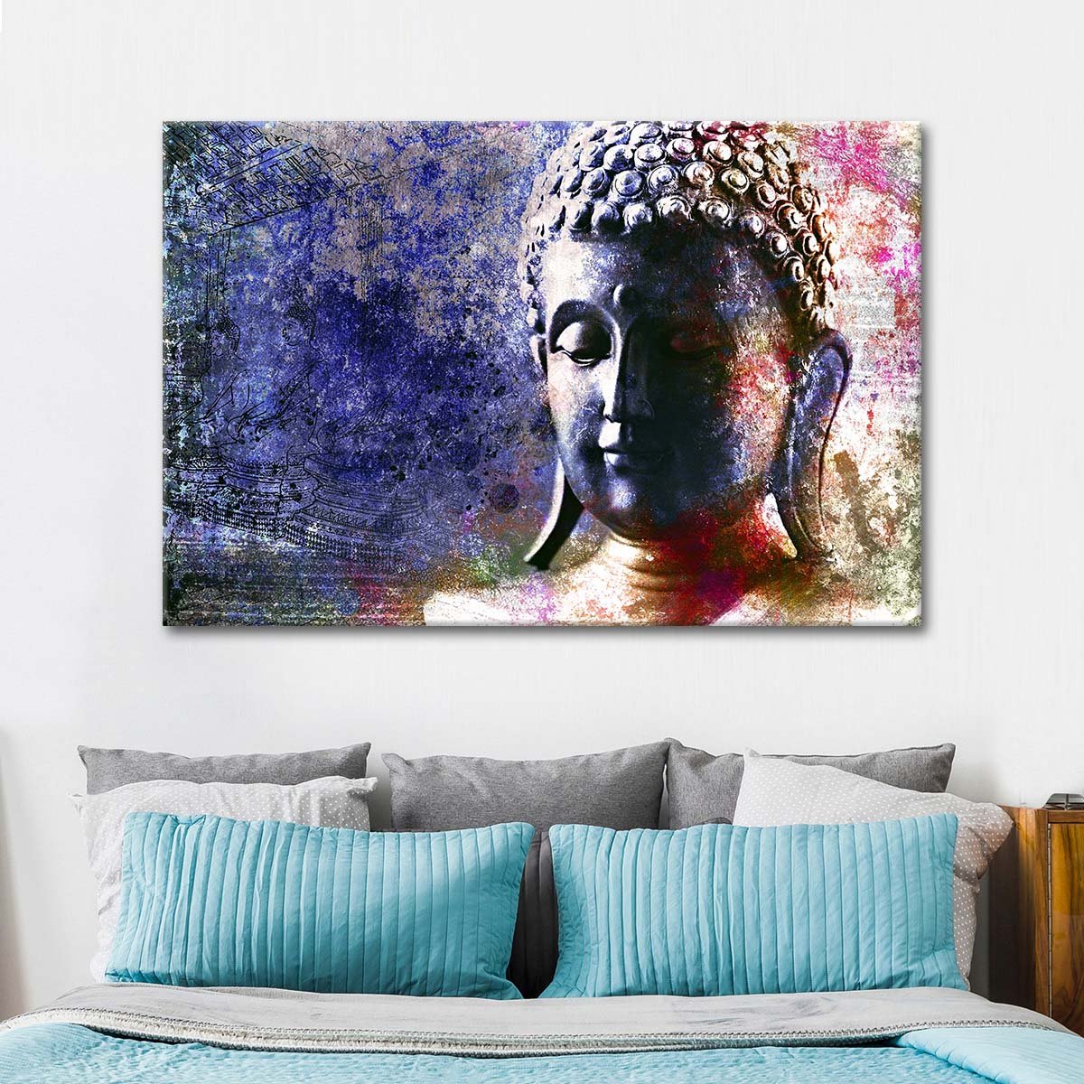 Textured Buddha Prayer Multi Panel Canvas Wall Art