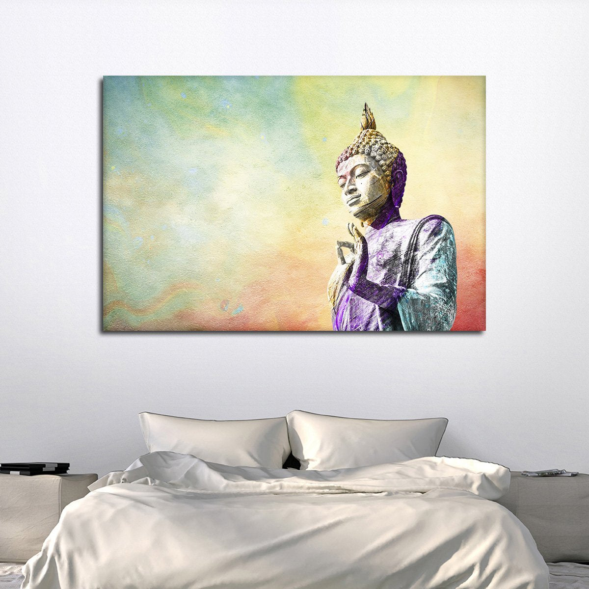 Textured Buddha Multi Panel Canvas Wall Art