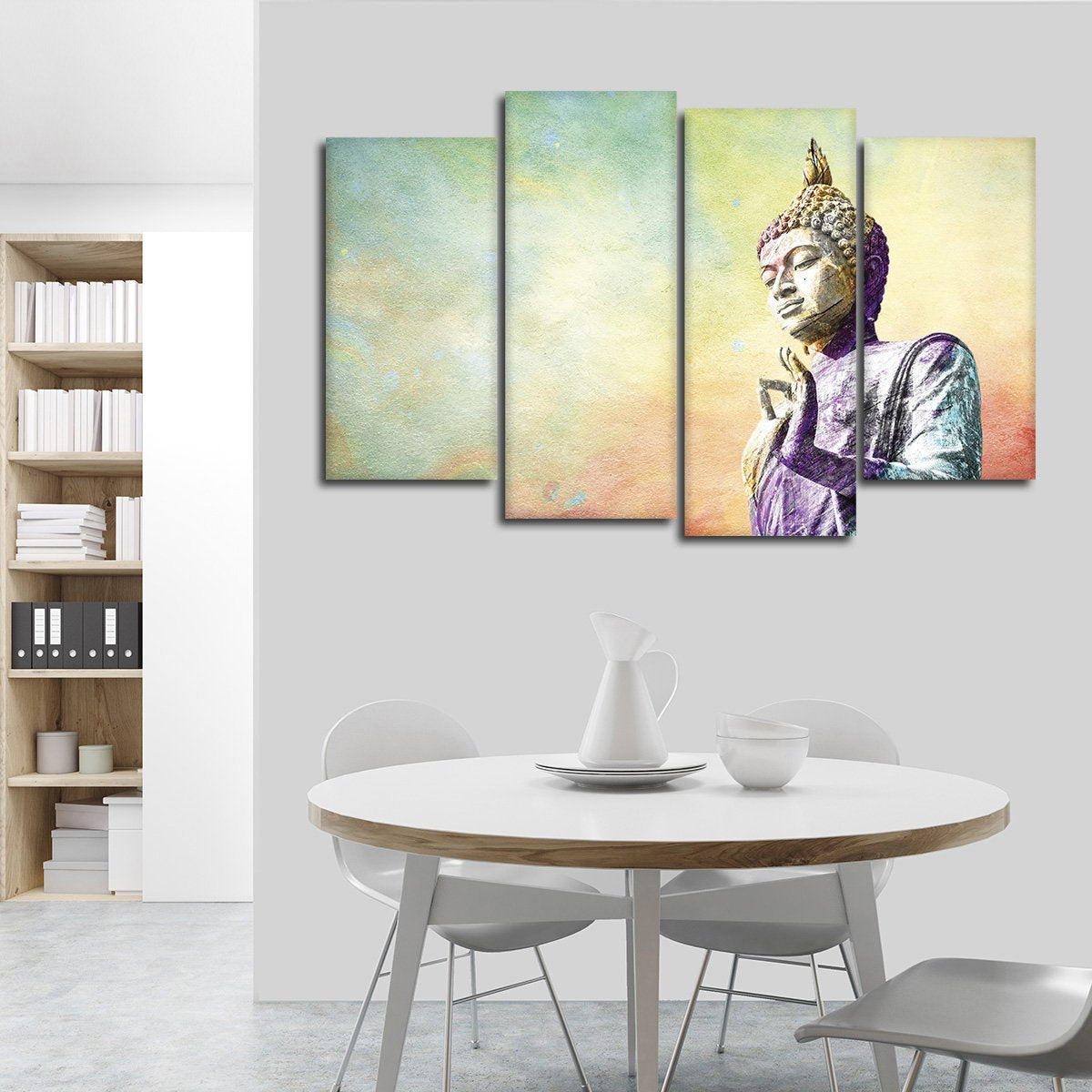 Textured Buddha Multi Panel Canvas Wall Art