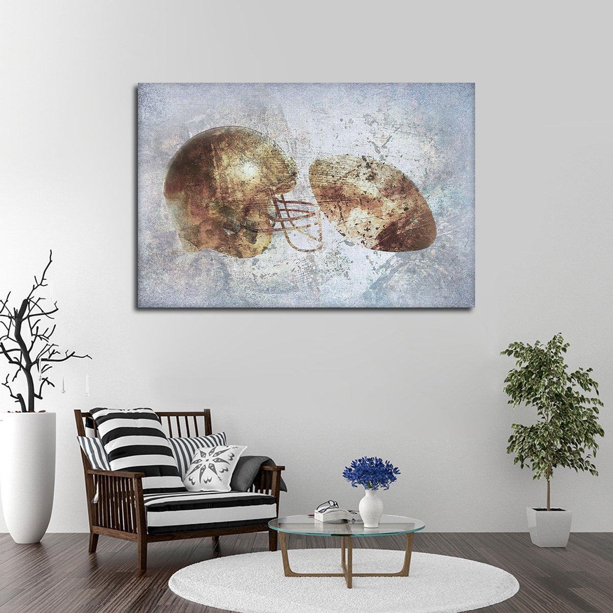 Textured Football Equipment Multi Panel Canvas Wall Art
