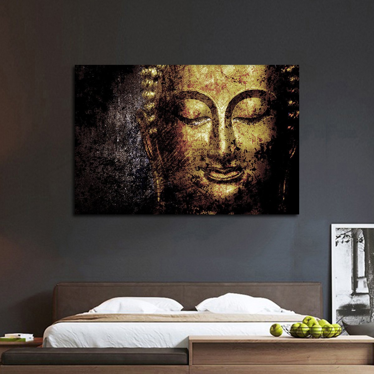 Textured Golden Buddha Multi Panel Canvas Wall Art