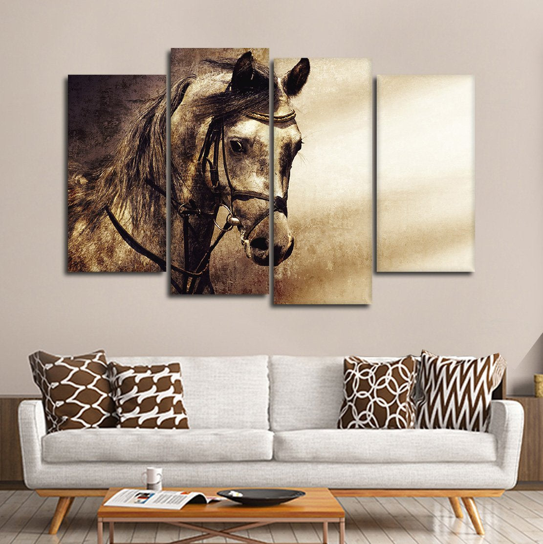 Textured Horse Queen Multi Panel Canvas Wall Art