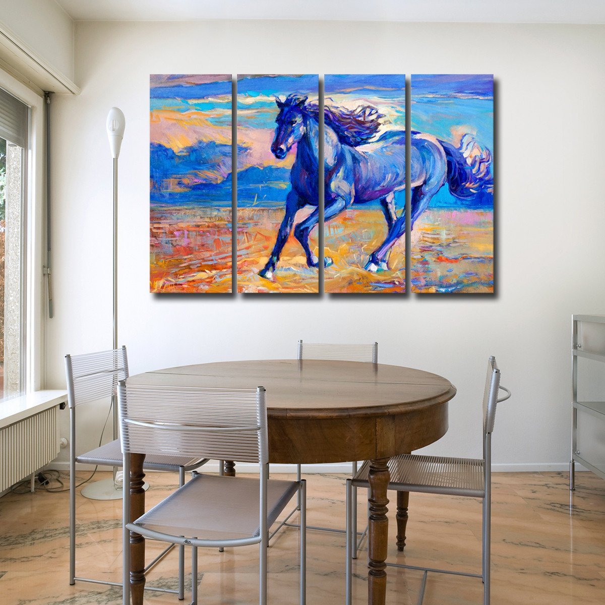 The Blue Horse Multi Panel Canvas Wall Art