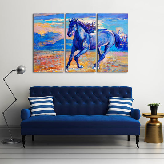 The Blue Horse Multi Panel Canvas Wall Art