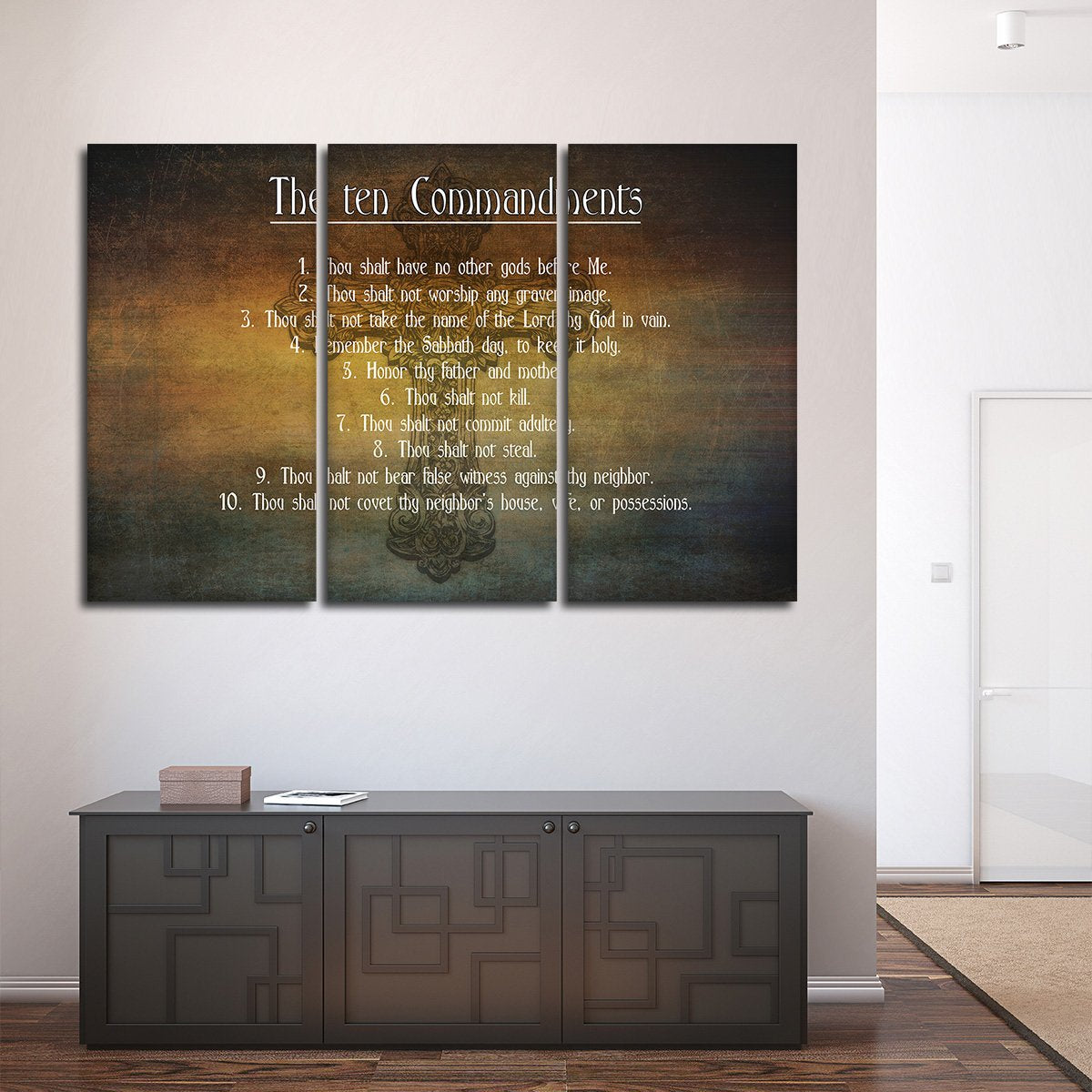The Ten Commandments Multi Panel Canvas Wall Art