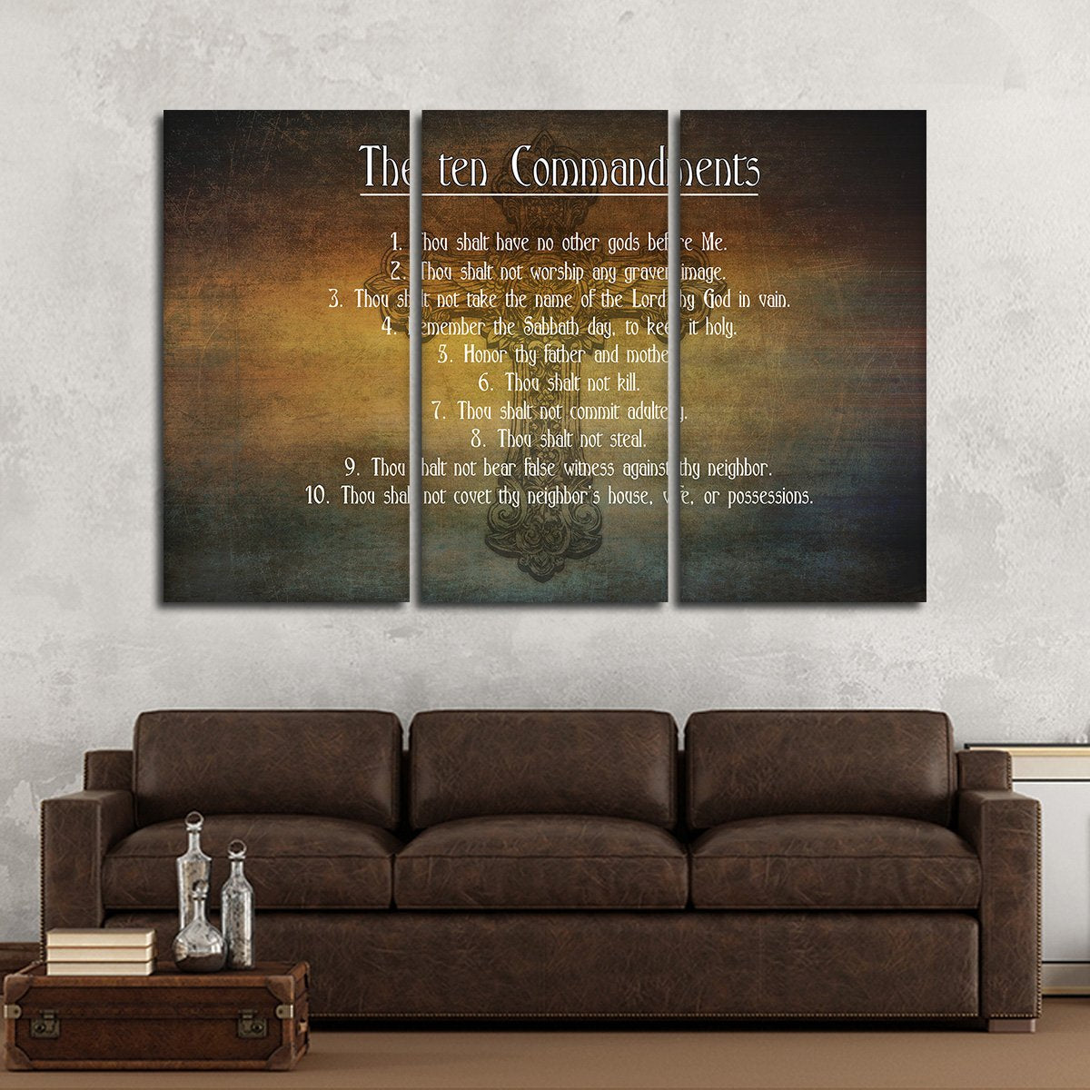 The Ten Commandments Multi Panel Canvas Wall Art