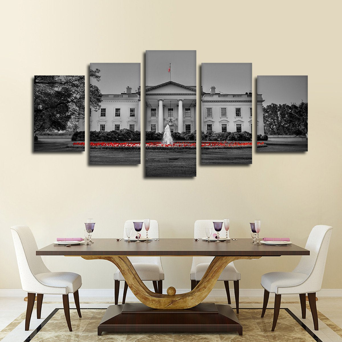 The White House Pop Multi Panel Canvas Wall Art