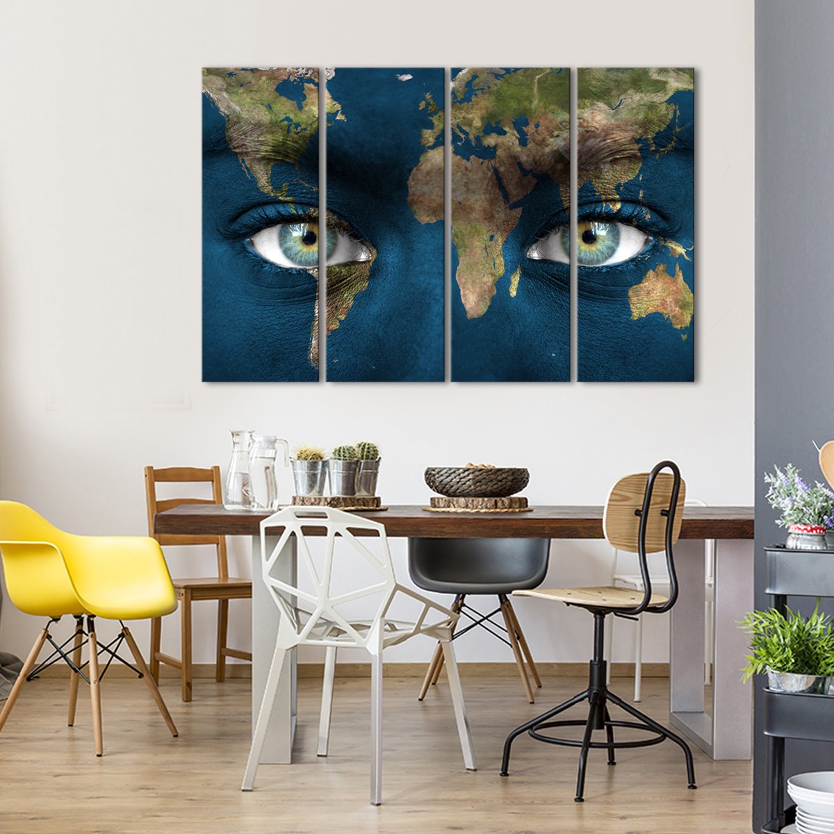 The World in My Eyes Multi Panel Canvas Wall Art