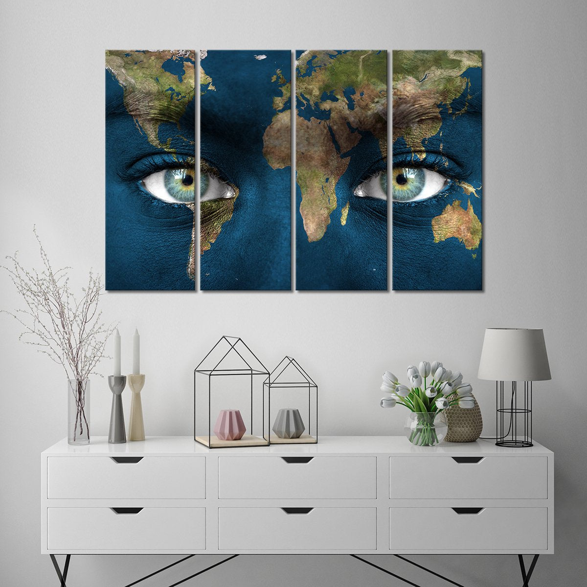 The World in My Eyes Multi Panel Canvas Wall Art