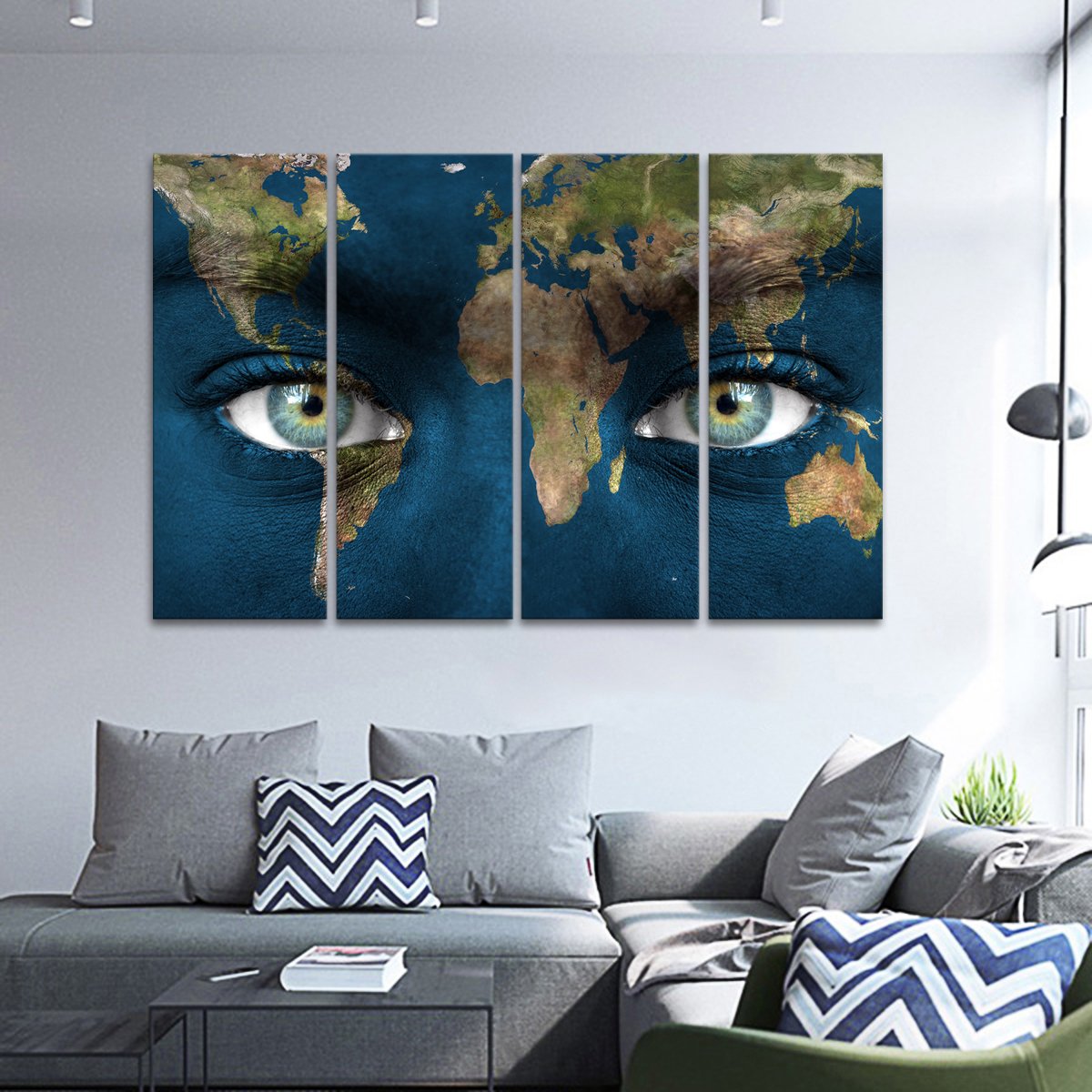 The World in My Eyes Multi Panel Canvas Wall Art