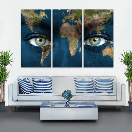 The World in My Eyes Multi Panel Canvas Wall Art