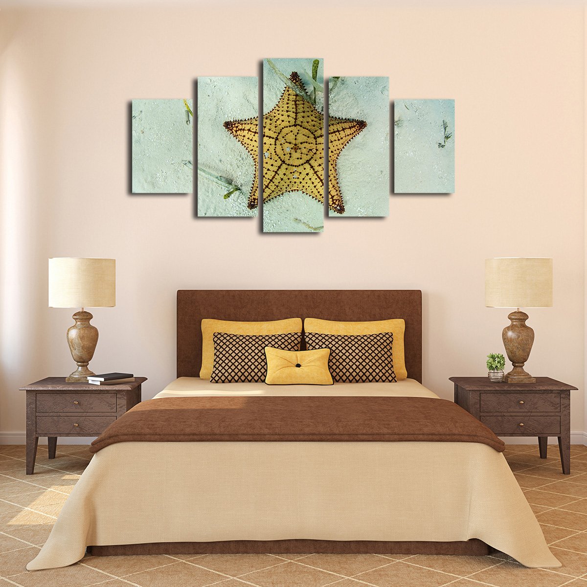 The Starfish Multi Panel Canvas Wall Art