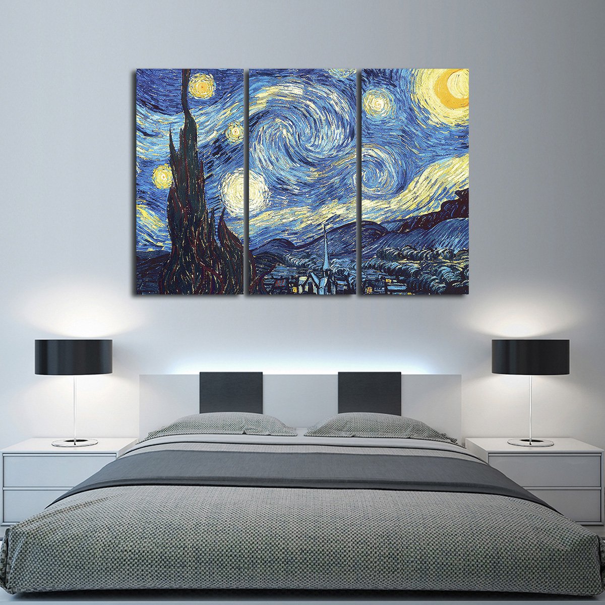 The Starry Night Multi Panel Canvas Wall Art