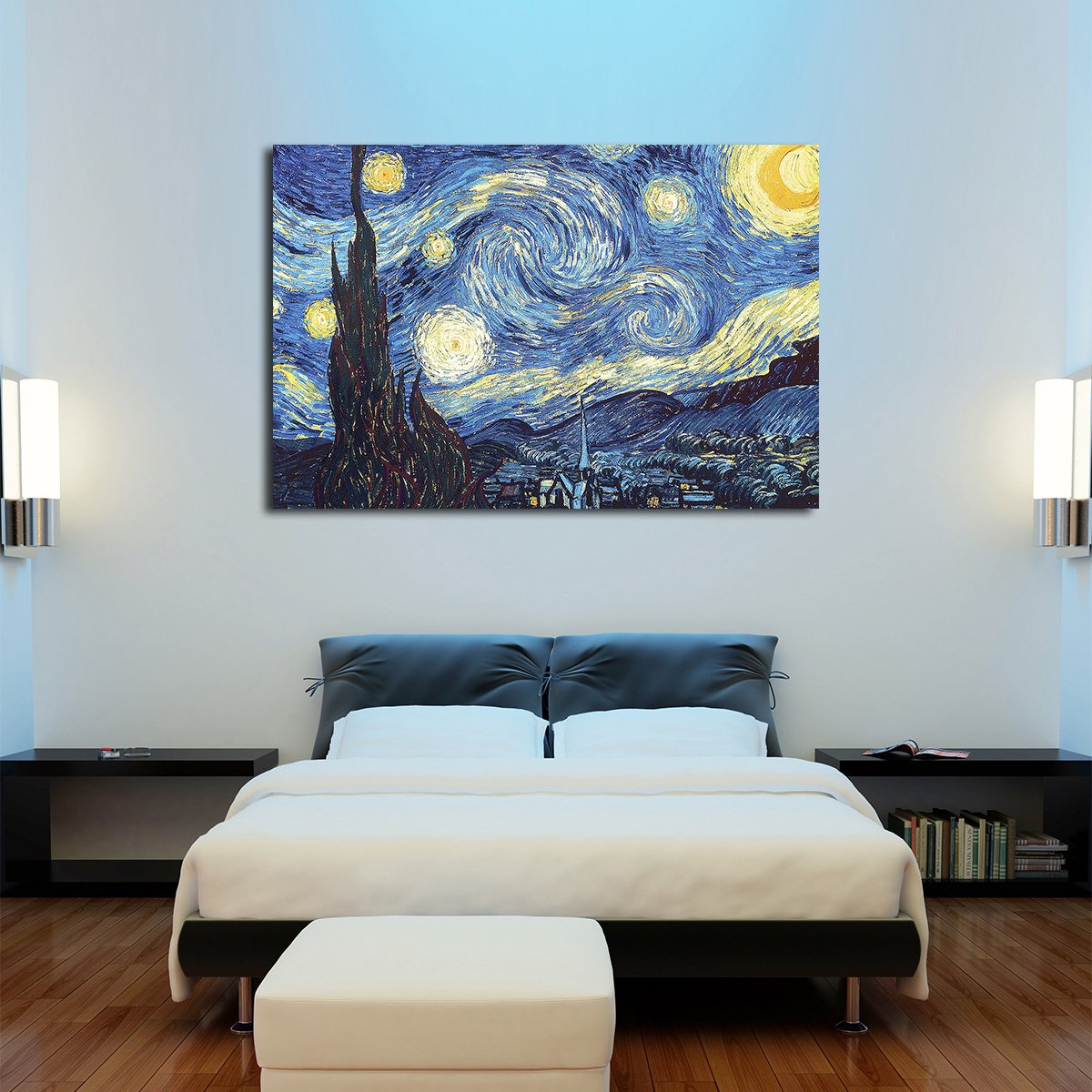 The Starry Night Multi Panel Canvas Wall Art