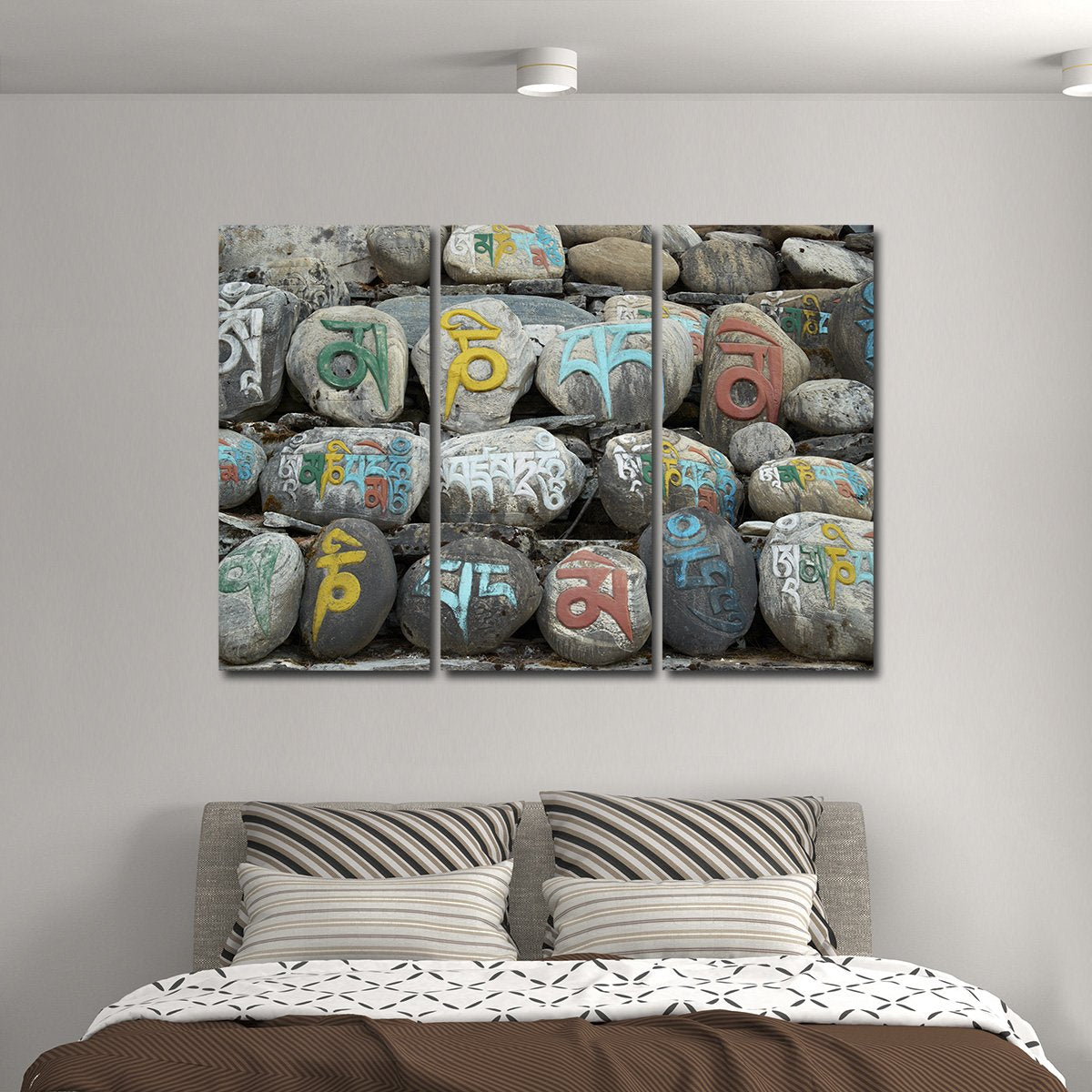 Tibetan Prayer Multi Panel Canvas Wall Art