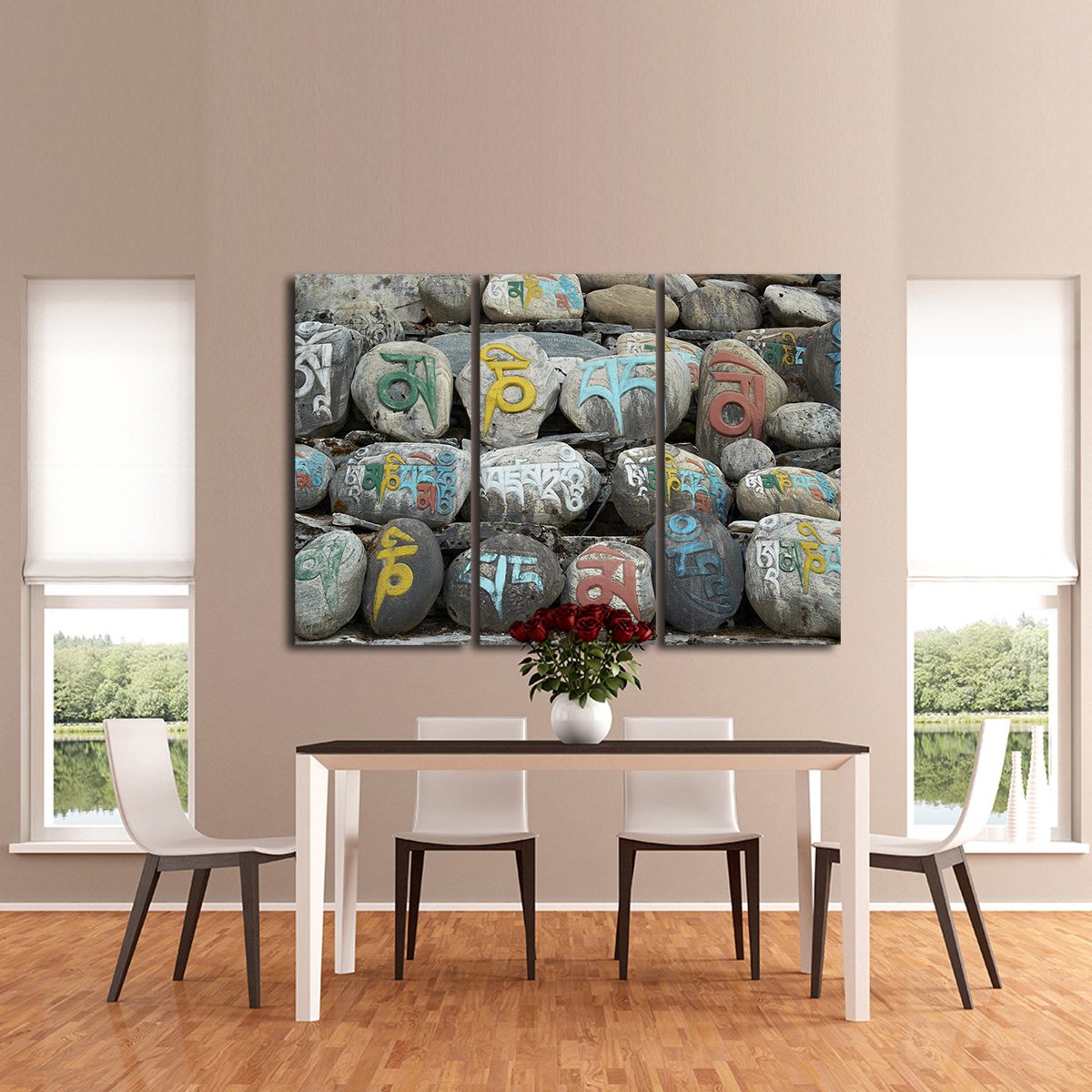 Tibetan Prayer Multi Panel Canvas Wall Art