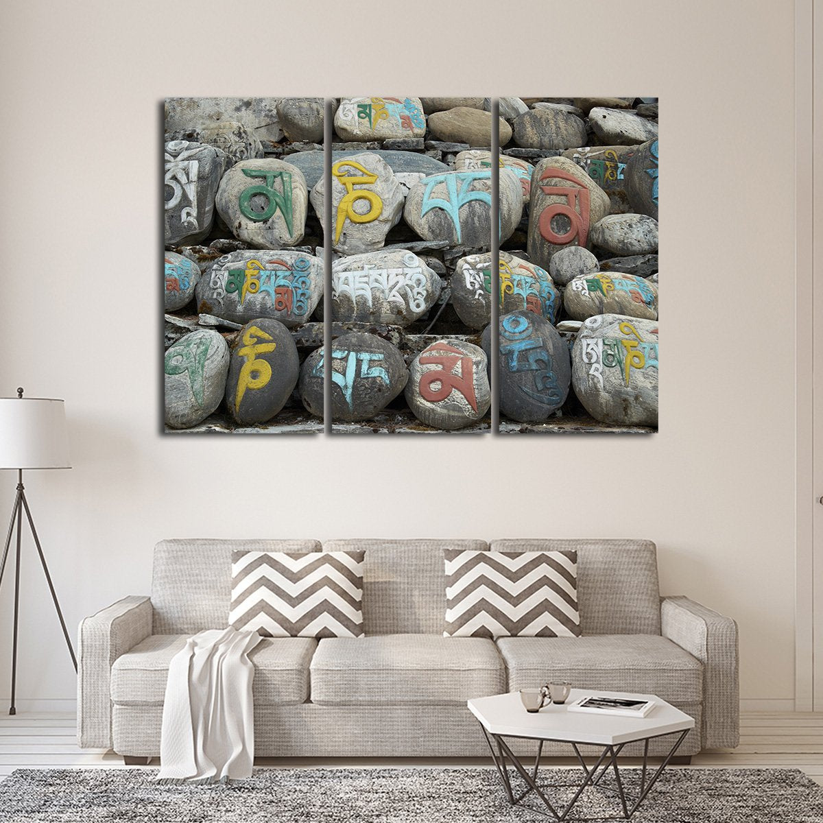 Tibetan Prayer Multi Panel Canvas Wall Art