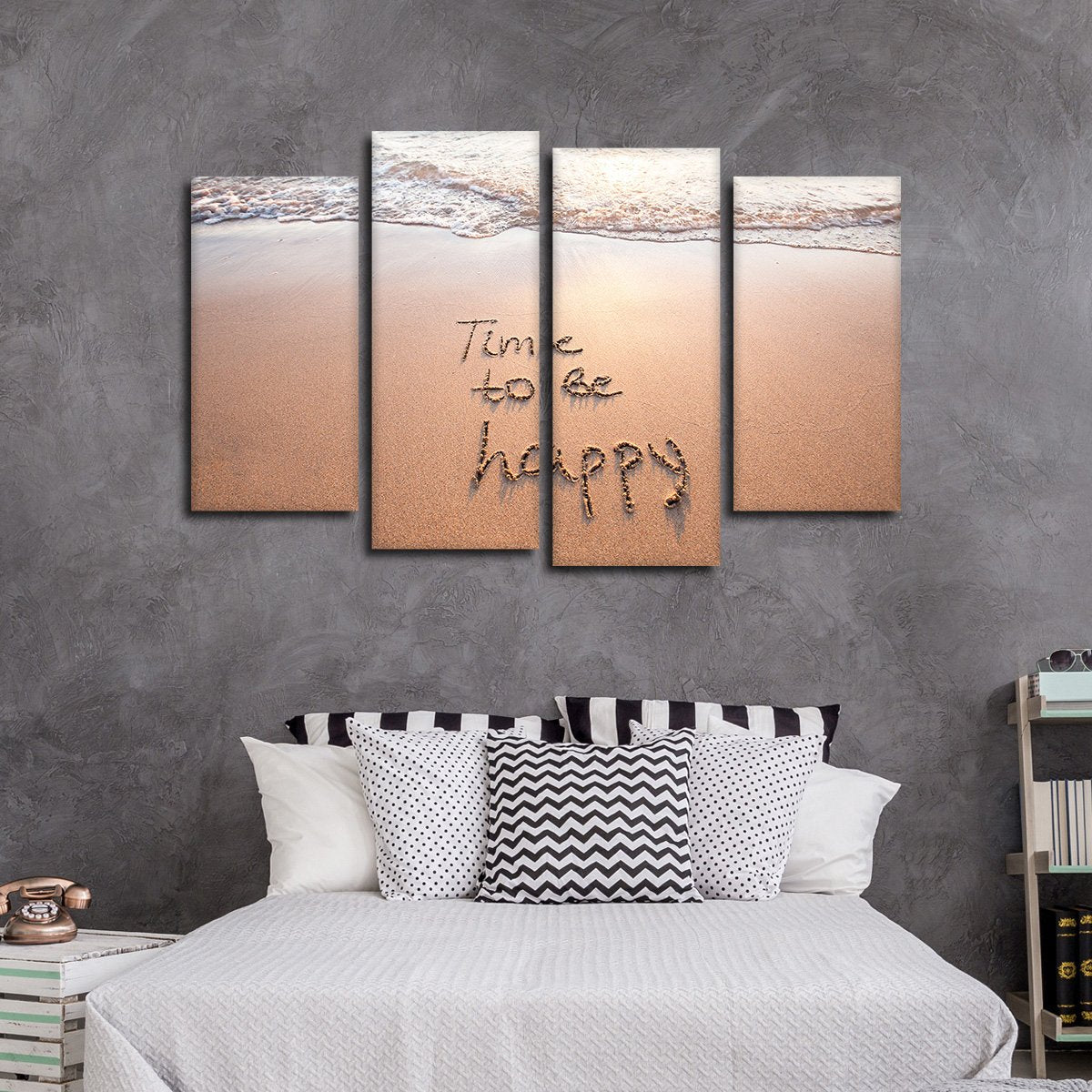 Time To Be Happy Multi Panel Canvas Wall Art