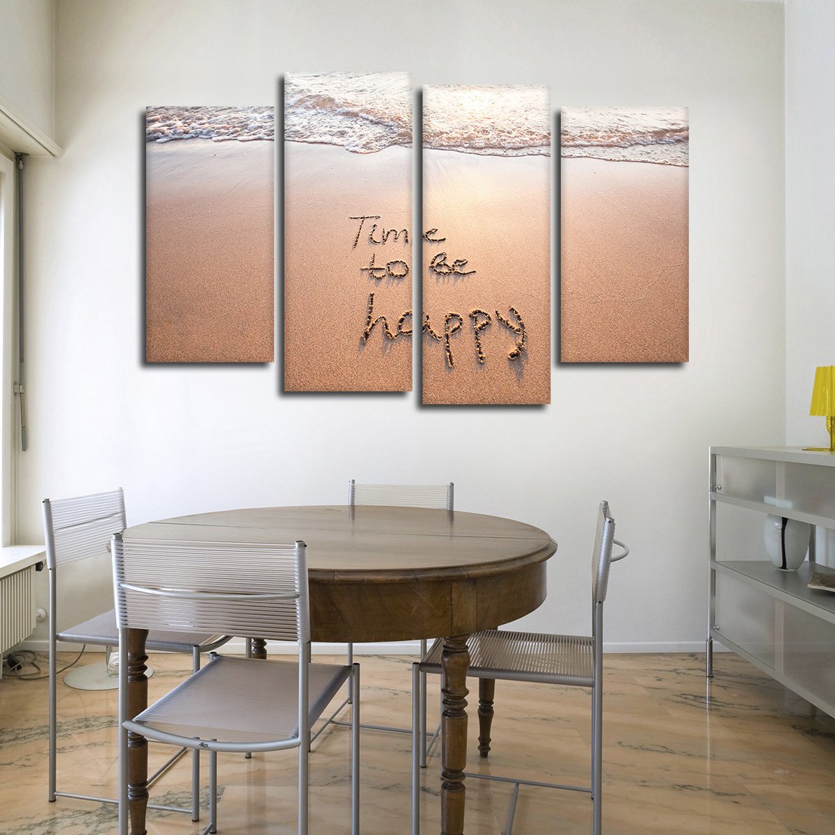 Time To Be Happy Multi Panel Canvas Wall Art