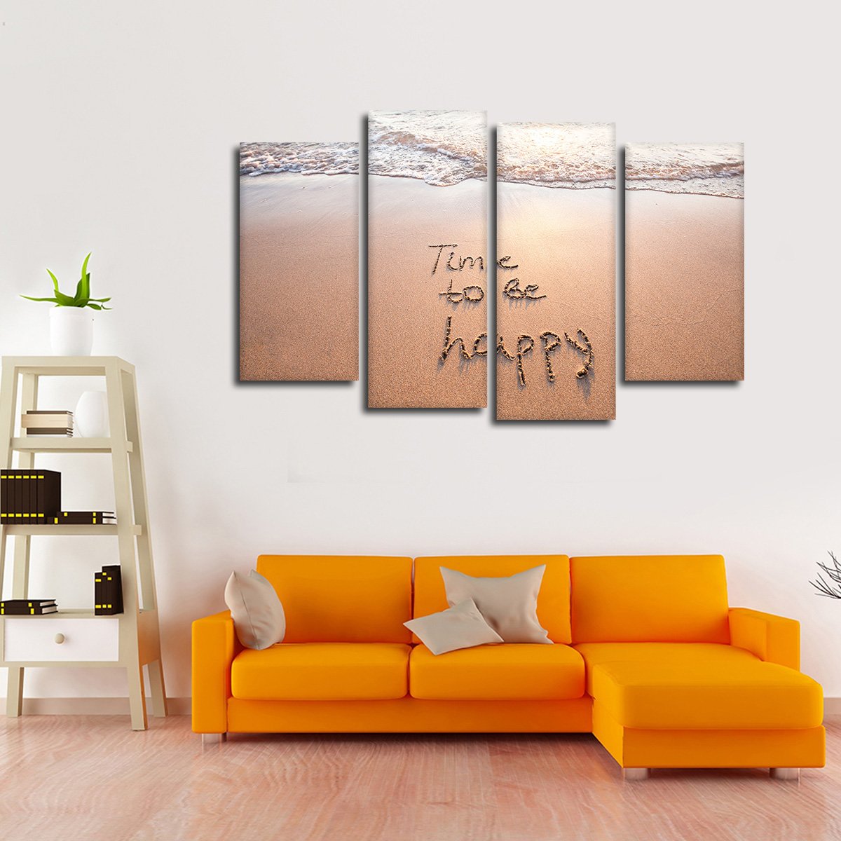 Time To Be Happy Multi Panel Canvas Wall Art