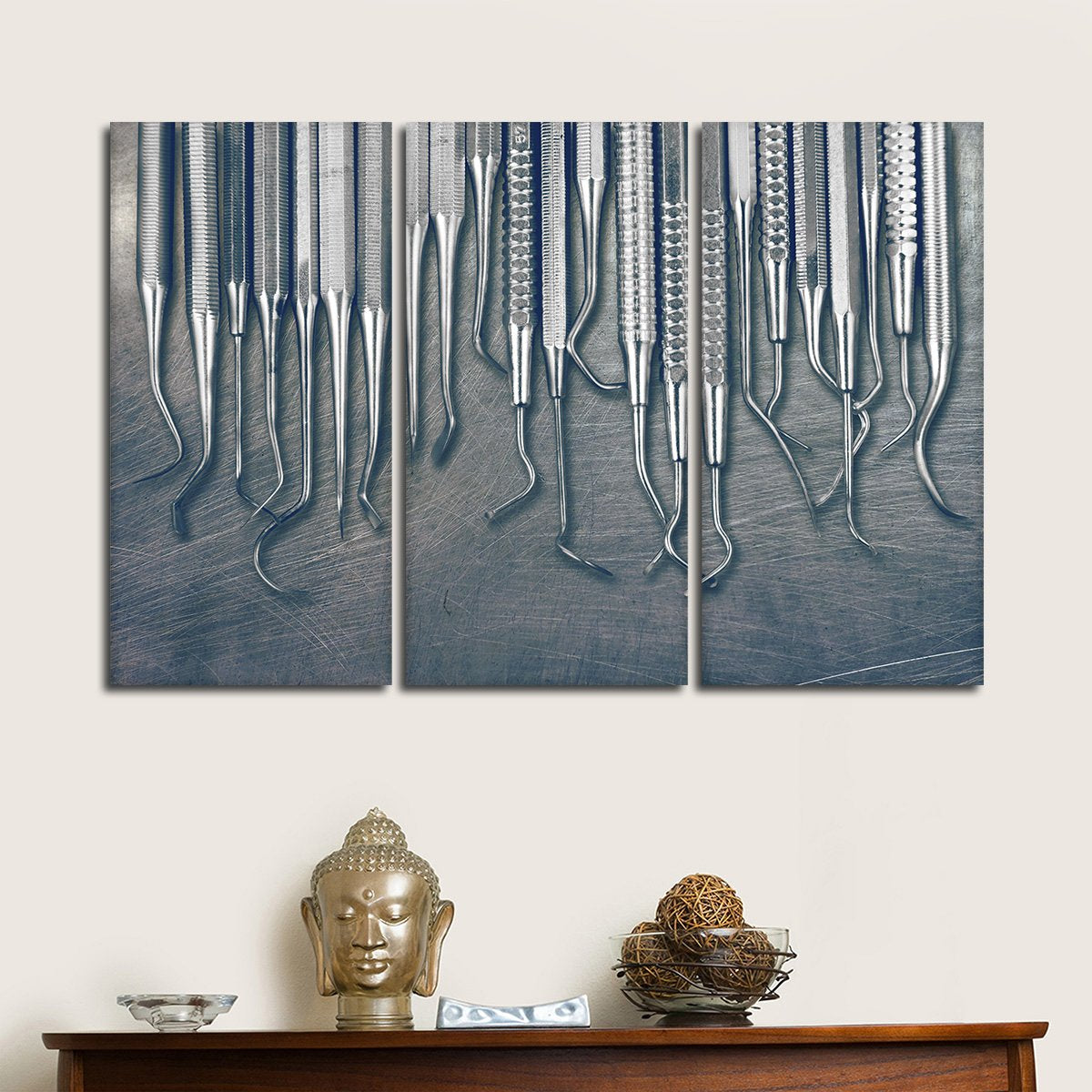 Titanium Dental Tools Multi Panel Canvas Wall Art