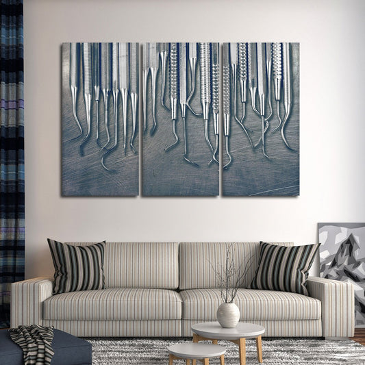 Titanium Dental Tools Multi Panel Canvas Wall Art