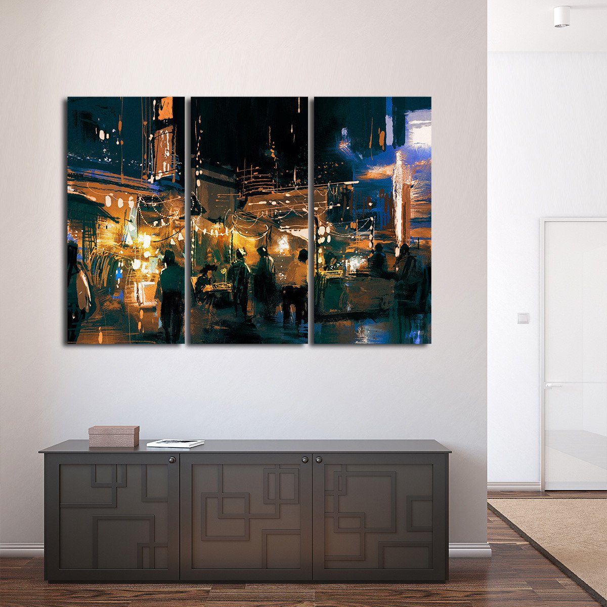 Tokyo Nights Multi Panel Canvas Wall Art