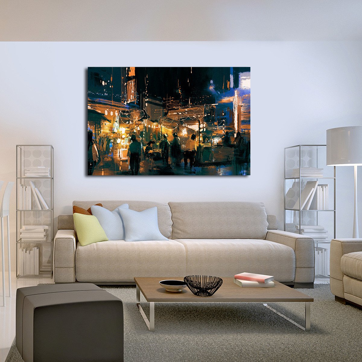 Tokyo Nights Multi Panel Canvas Wall Art