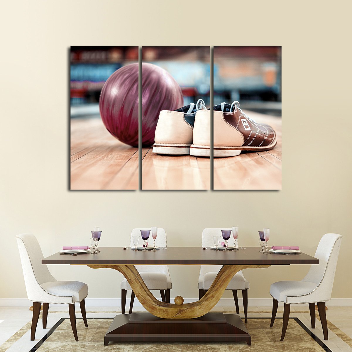 Tonight We Bowl Multi Panel Canvas Wall Art
