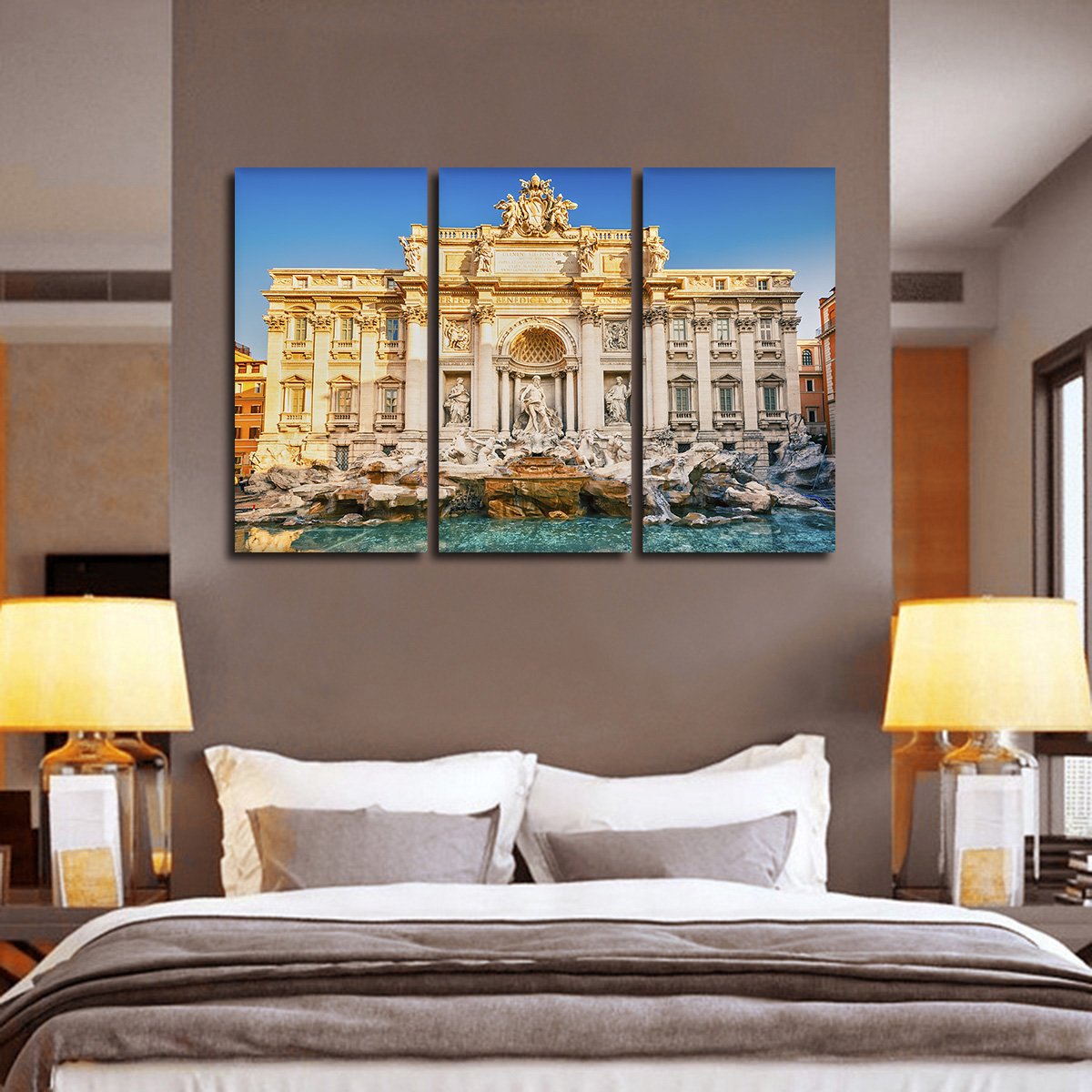 Trevi Fountain Multi Panel Canvas Wall Art