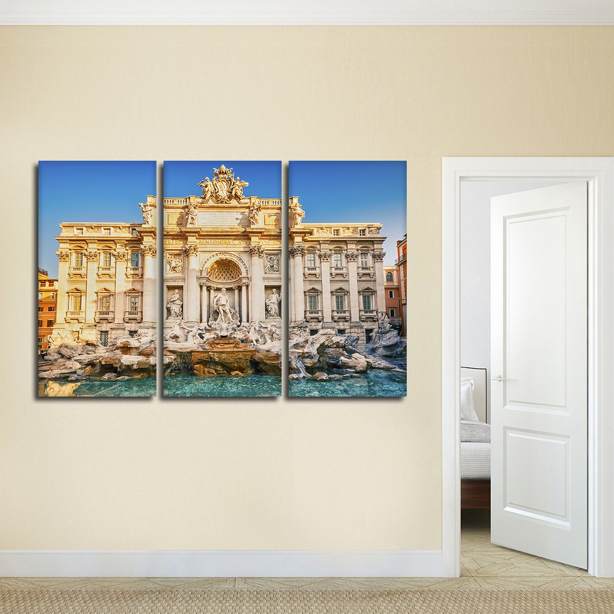 Trevi Fountain Multi Panel Canvas Wall Art
