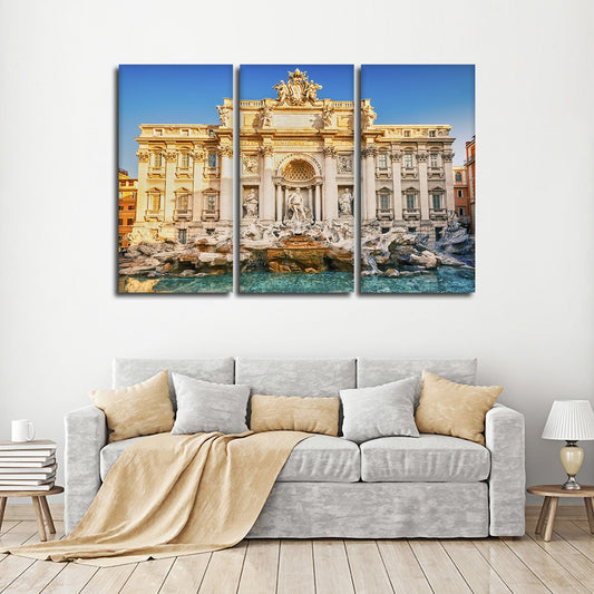 Trevi Fountain Multi Panel Canvas Wall Art