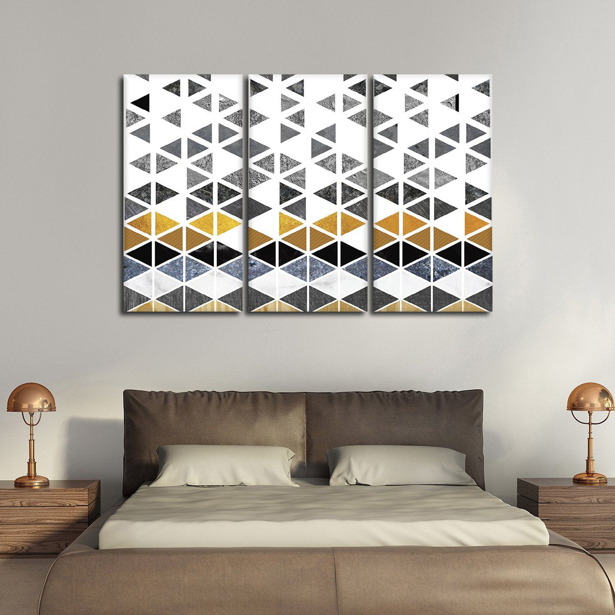 Triangle Geo Multi Panel Canvas Wall Art