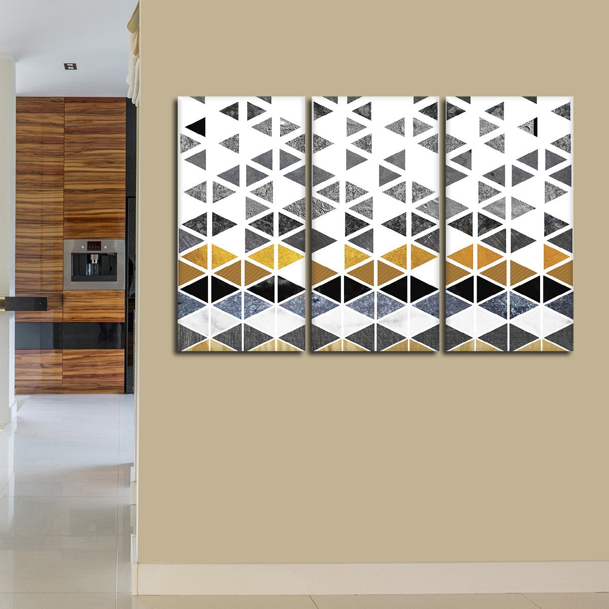 Triangle Geo Multi Panel Canvas Wall Art